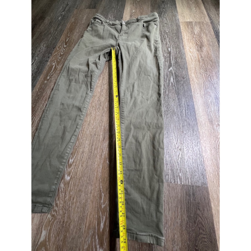 Amazon Essentials Skinny Jeans Womens 14L Olive Green Stretch Long Denim Pants - Picture 5 of 8